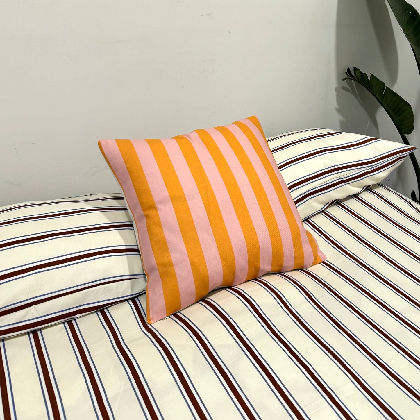 Striped pillow case