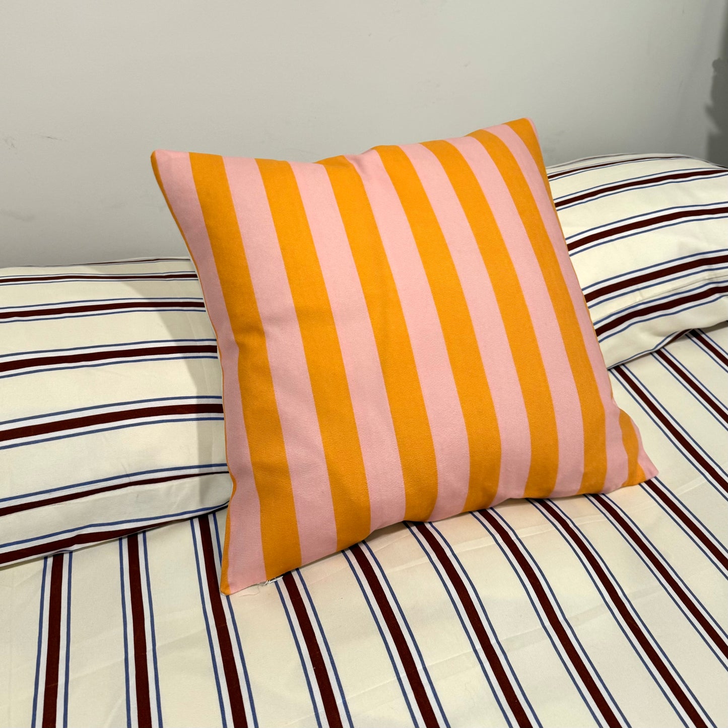 Striped pillow case