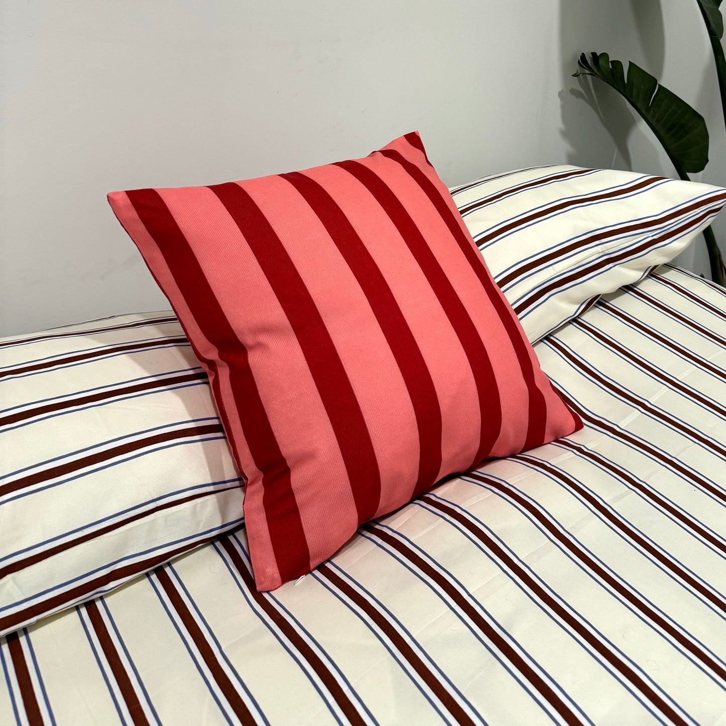 Striped pillow case